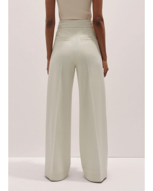 ME+EM Natural Textured High Waist Wide-Leg Trouser