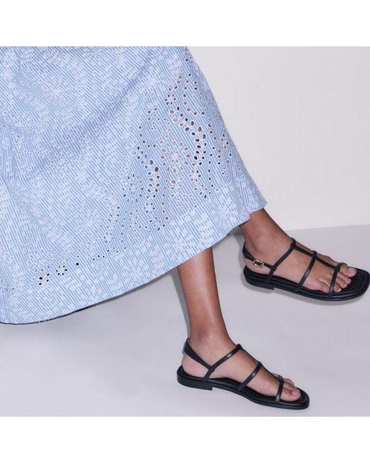 ME+EM White Broderie Anglaise Fit And Flare Maxi Dress + Belt