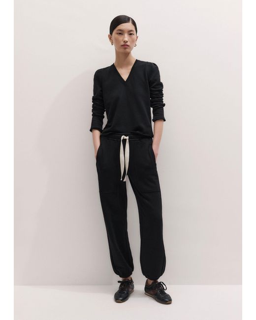 ME+EM Natural Contrast Drawcord Cuffed Jogger