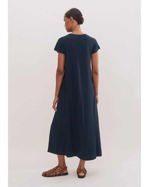 ME+EM Slub Jersey Midi Swing Dress in Blue | Lyst ME+EM Slub Jersey Midi Swing Dress in Blue | Lyst