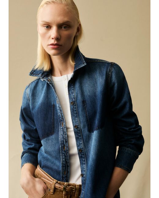 ME+EM Blue The Authentic Denim Forever Shirt
