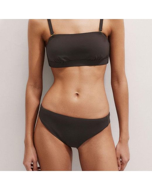 ME+EM Black Square Neck Bikini Top