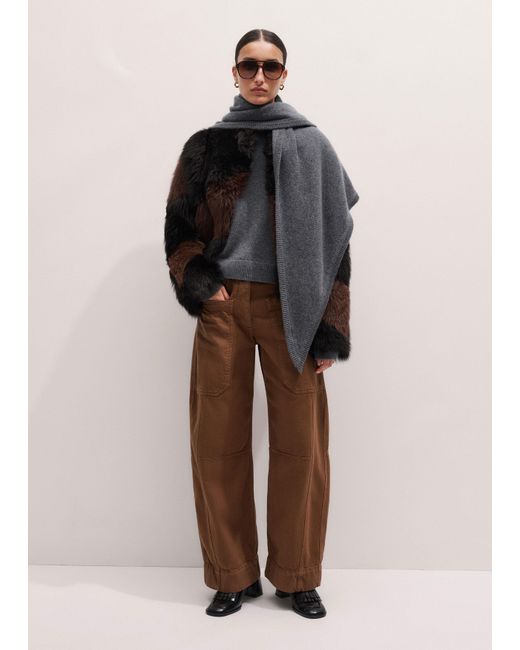 ME+EM Multicolor Wide Taper Pant