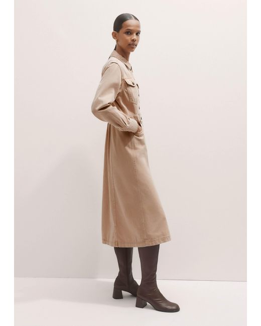 ME+EM Natural Shirt Midi Dress