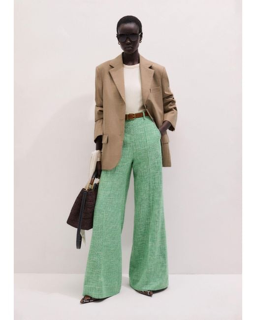 ME+EM Green Wide-Leg Pant
