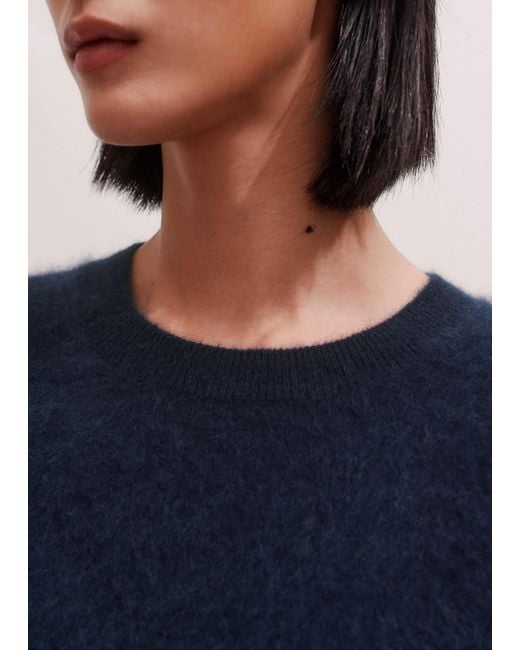 ME+EM Multicolor Brushed Cashmere Straight Knit Tee