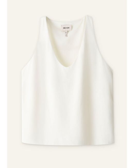 ME+EM Gray Scoop Neck Tank