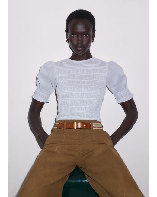 ME+EM Multicolor Classic Elastic Webbing Belt Natural Chestnut