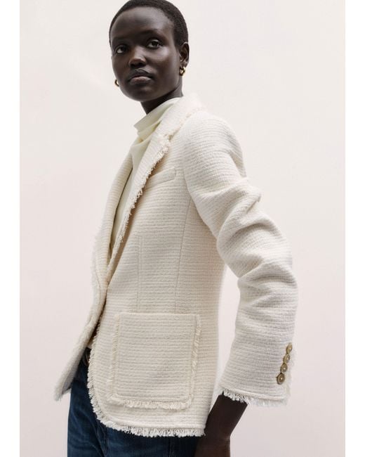 ME+EM Natural Textured Cardi Blazer