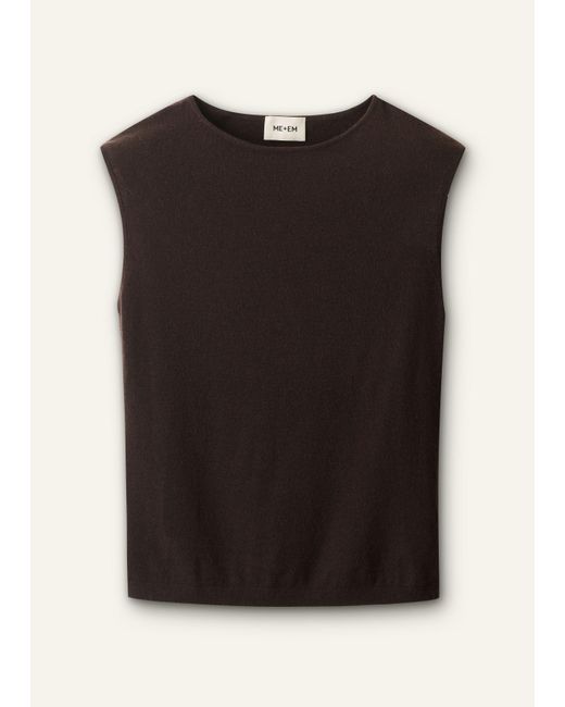 ME+EM Black Slim Knit Tank
