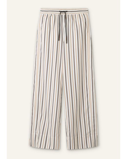 ME+EM Multicolor Fluid Wide-Leg Track Pant/Tobacco