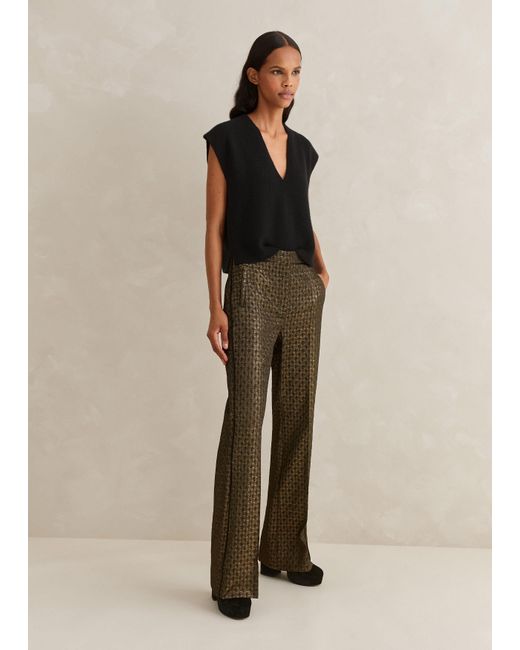 Gold store jacquard pants