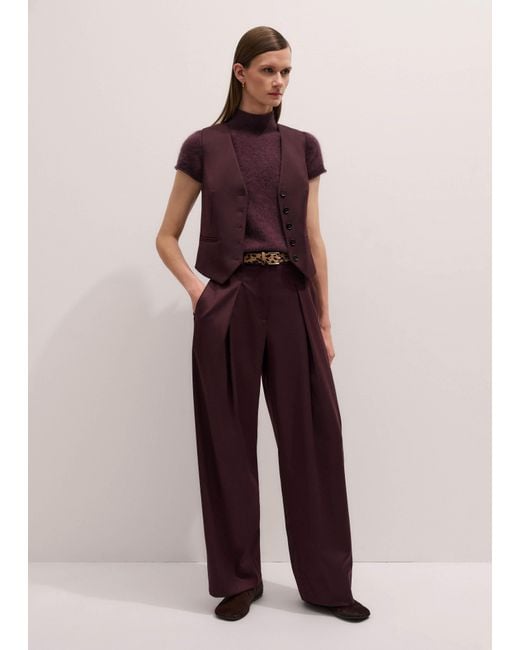 ME+EM Purple Luxe Relaxed Taper Trouser