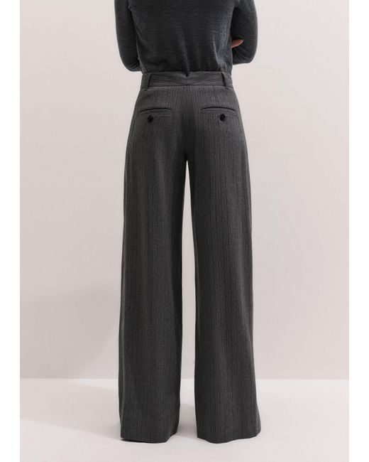 ME+EM Black Wide Leg Double Pleat Trouser