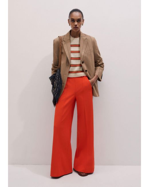 ME+EM Red Forever Wide Leg Trouser