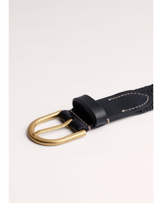 ME+EM Black Round Raffia Belt