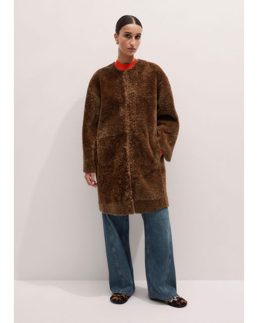 ME+EM Multicolor Shearling Coat