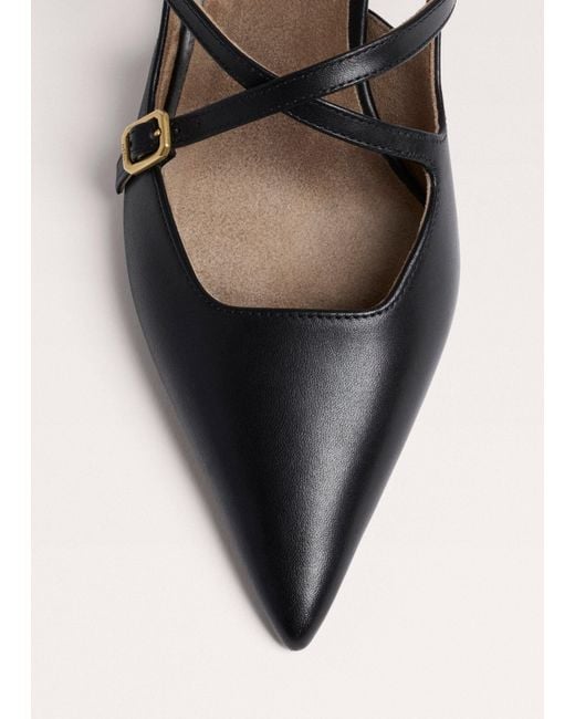 ME+EM White Pointy Multi Strap Kitten Heel