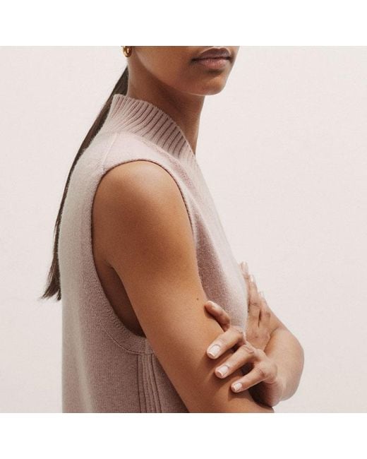 ME+EM Multicolor Merino Cashmere High V-Neck Knit Vest