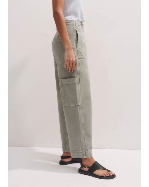 ME+EM Green Cotton Engineered Pant
