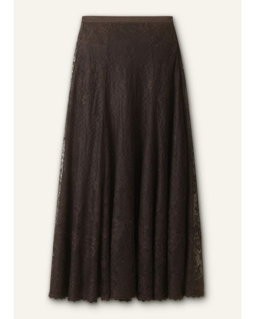 ME+EM Black Embroidered Tulle A-Line Maxi Skirt