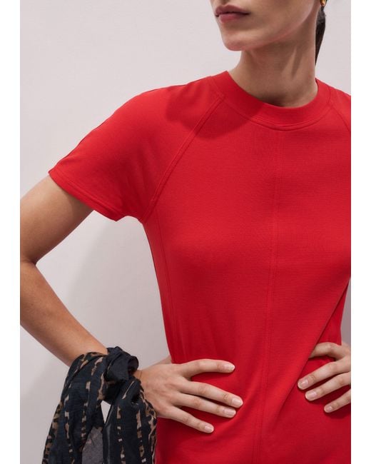 ME+EM Red Raglan Sleeve Maxi Dress