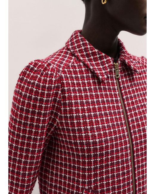 ME+EM Red Zip-Through Top