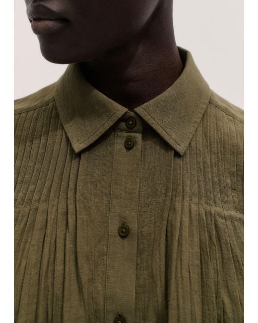 ME+EM Multicolor Cotton Swing Short Sleeve Blouse