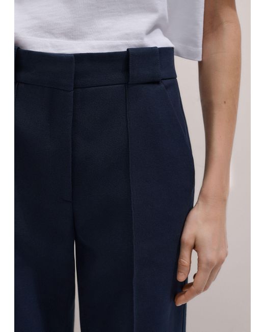ME+EM Blue Straight Crop Pant