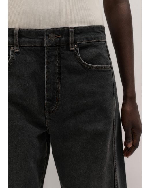 ME+EM Black Exaggerated Tapered Jean