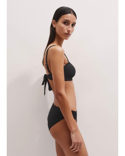 ME+EM Black Square Neck Bikini Top