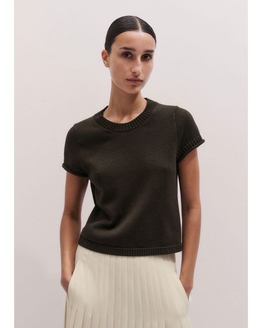 ME+EM Multicolor Shrunken Straight Knit Baby Tee
