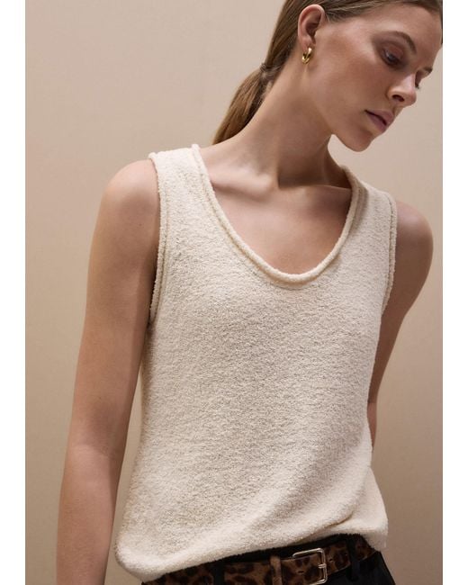 ME+EM Natural Slim Knit Tank Top