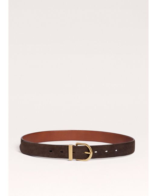 ME+EM Green Classic Round Reversible Belt Chocolate/Tan