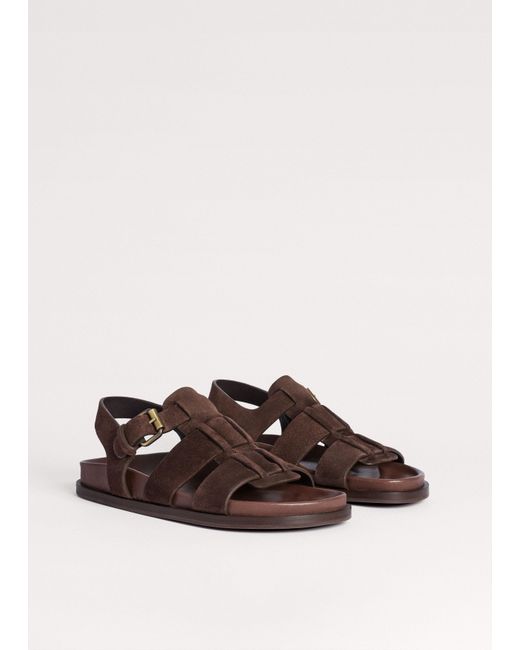 ME+EM Brown Open Toe Fisherman Sandal