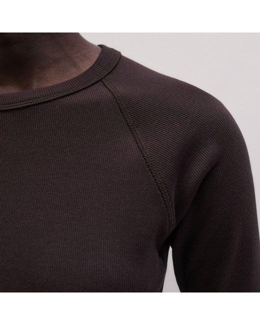 ME+EM Multicolor Cropped Raglan Seam Rib Tee