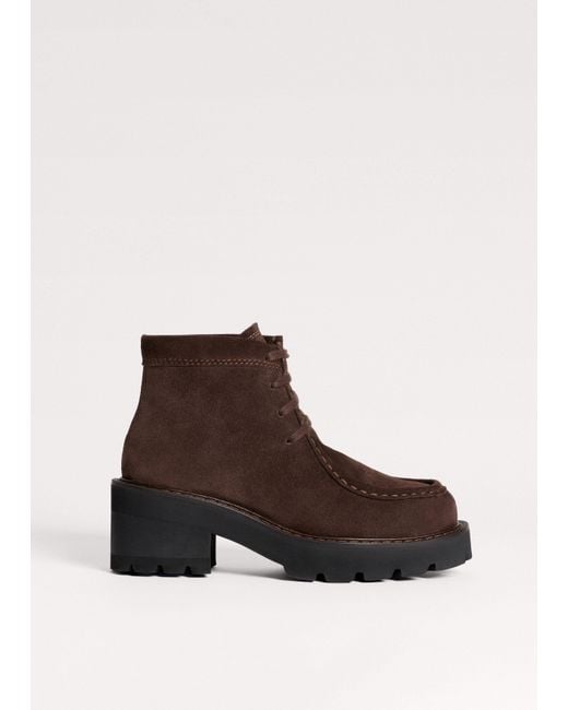 ME+EM Brown Chunky Lace Up Ankle Boot