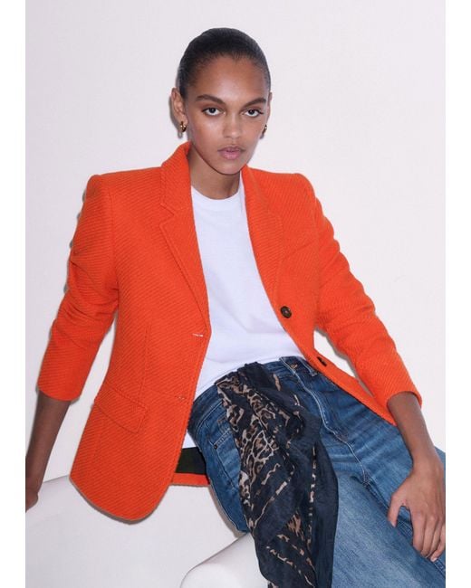 ME+EM Red Event Ready Corset Jacket