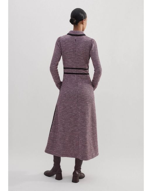 houndstooth fit and flare dress Pink Houndstooth Fitted Dress – New York & Company main image 0
