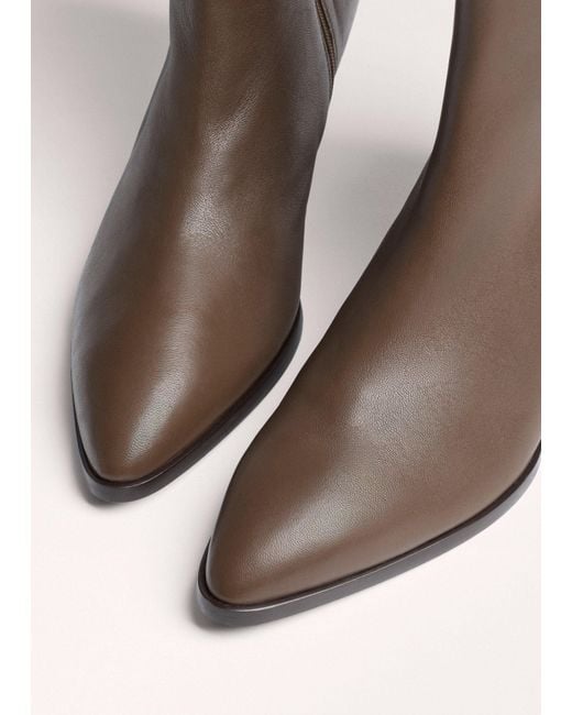 ME+EM Brown Soft Point Cone Heel Boot