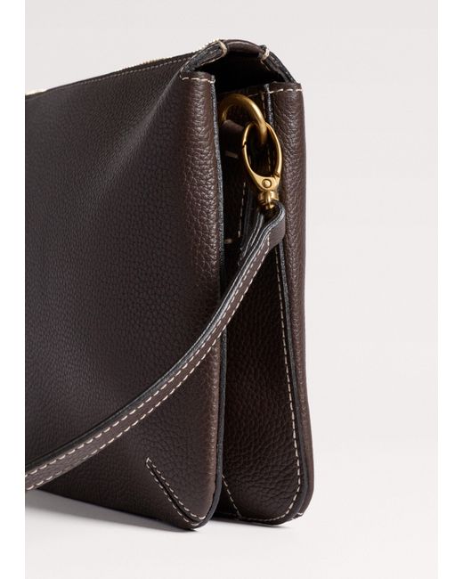 ME+EM Gray Double Pouch Crossbody