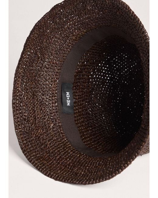 ME+EM Brown Raffia Hat