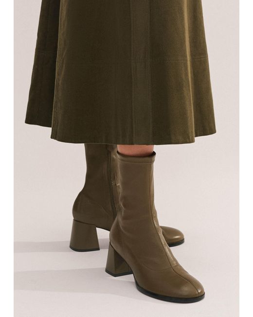 ME+EM Green Stretch High Ankle Boot