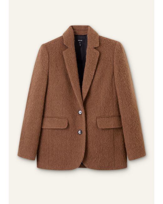 ME+EM Brown Luxe Relaxed Blazer
