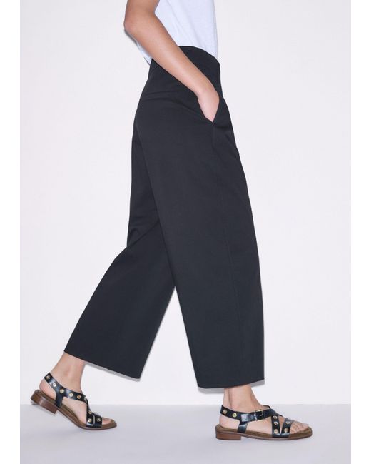ME+EM White Straight Crop Pant