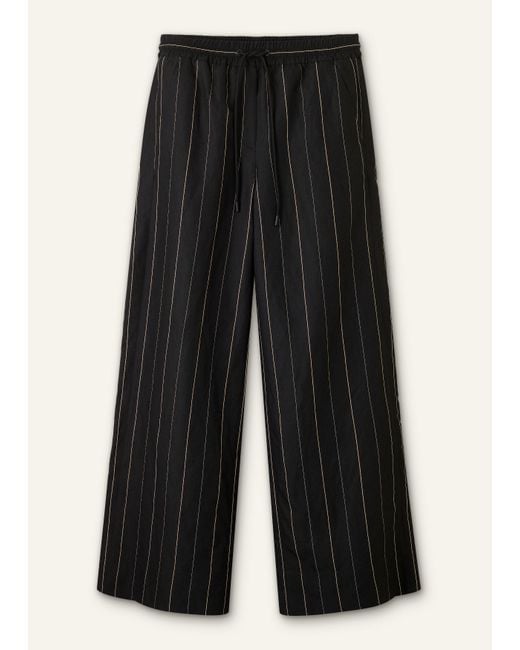 ME+EM Black Fluid Stripe Track Pant