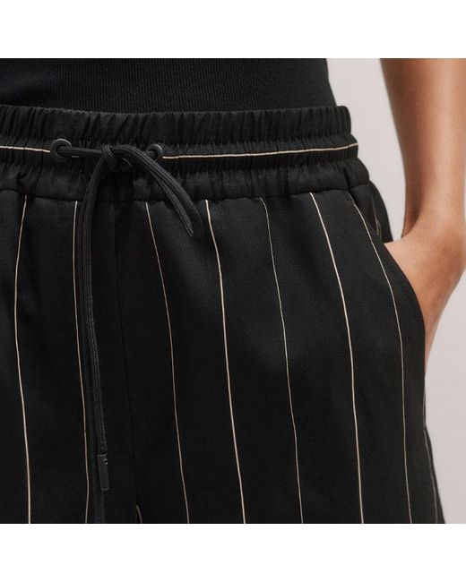 ME+EM Black Fluid Stripe Track Pant