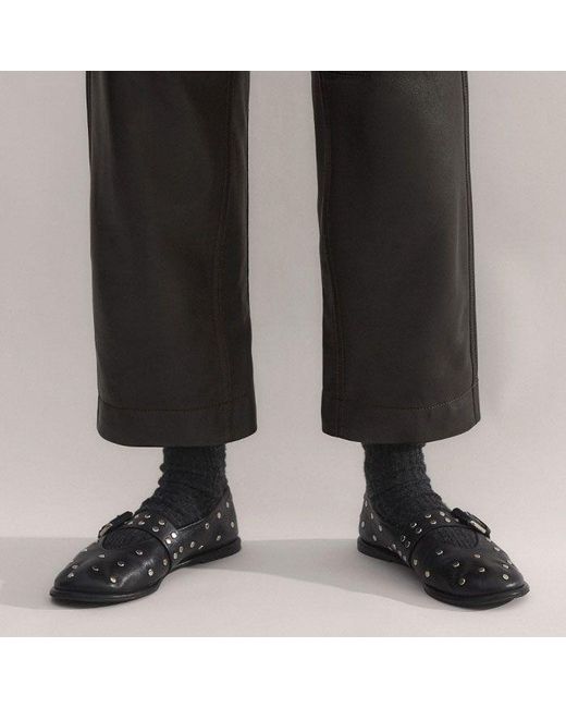 ME+EM Black Engineered-Leg Trouser