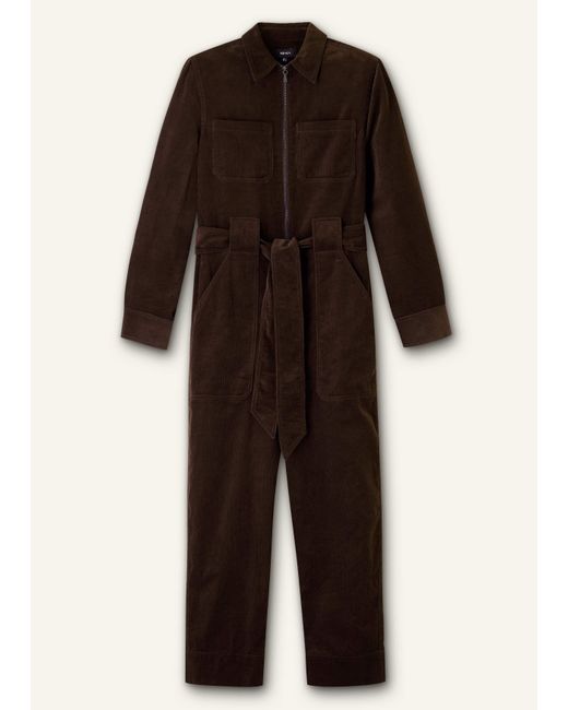 ME+EM Black Soft Cord Jumpsuit + Belt Warm