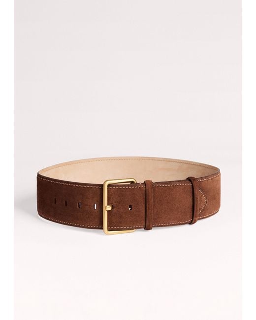 ME+EM Brown Extra Wide Waisted Belt
